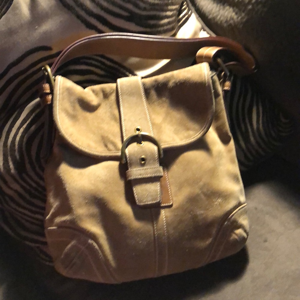Used coach suede purse